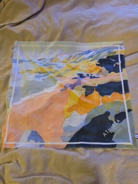 Athleta Watercolor Print Square Scarf